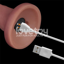 Carica l'immagine nel visualizzatore di Gallery, DILDO DUAL DENSITY VIBRANTE REALISTICO 20 cm