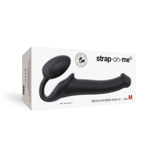 STRAPLESS DILDO STRAP-ON FLESSIBILE IN SILICONE MORBIDO NERO M