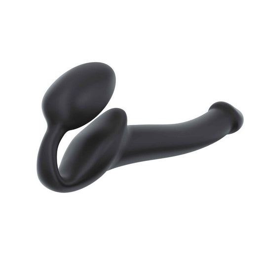 STRAPLESS DILDO STRAP-ON FLESSIBILE IN SILICONE MORBIDO NERO S
