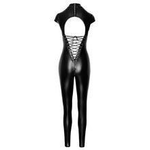 Carica l'immagine nel visualizzatore di Gallery, JUMSUIT EFFETTO GLOSS OPACO CON INTRECCIO
