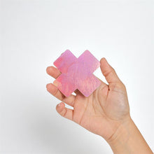 Carica l'immagine nel visualizzatore di Gallery, COPRICAPEZZOLI A FORMA DI CROCE OLOGRAFICI