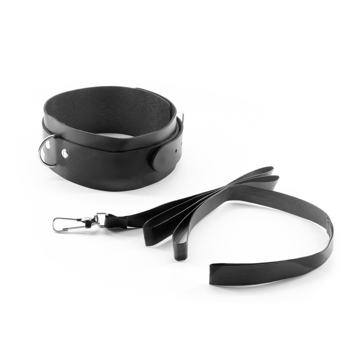 BONDAGE KIT 8 PEZZI NERO ECOPELLE