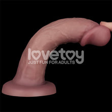 Carica l'immagine nel visualizzatore di Gallery, DILDO DUAL DENSITY VIBRANTE REALISTICO 20 cm