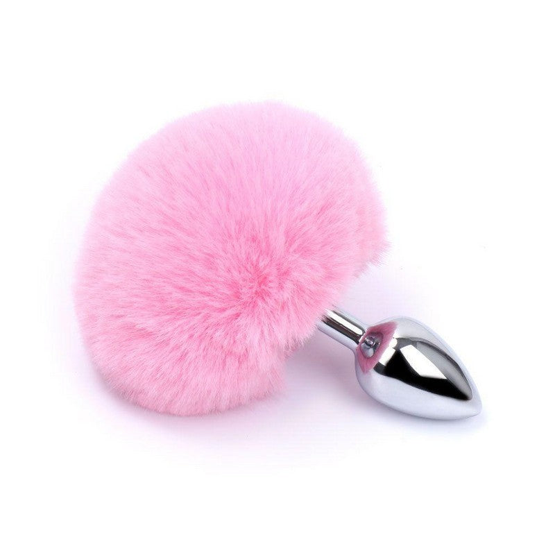 PLUG ANALE CON POMPON ROSA