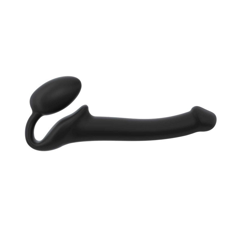 STRAPLESS  DILDO STRAP-ON FLESSIBILE IN SILICONE MORBIDO NERO S