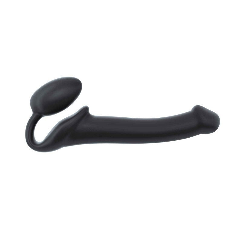 STRAPLESS  DILDO STRAP-ON FLESSIBILE IN SILICONE MORBIDO NERO M