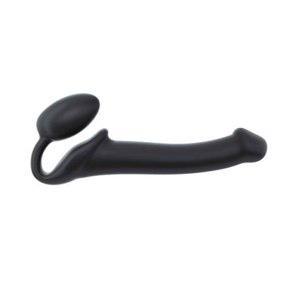 STRAPLESS  DILDO STRAP-ON FLESSIBILE IN SILICONE MORBIDO NERO M