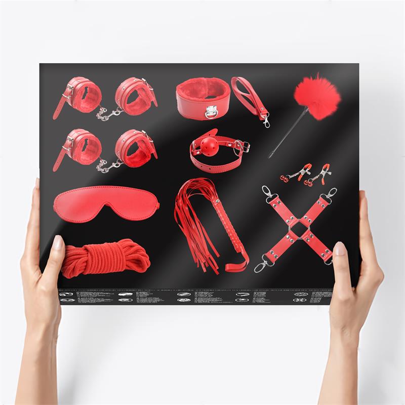 SET BONDAGE 10 PEZZI ROSSO