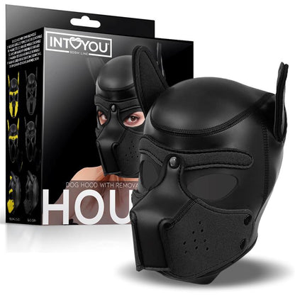 MASCHERA CANE  IN NEOPRENE MUSERUOLA RIMOVIBILE NERA TAGLIA UNICA