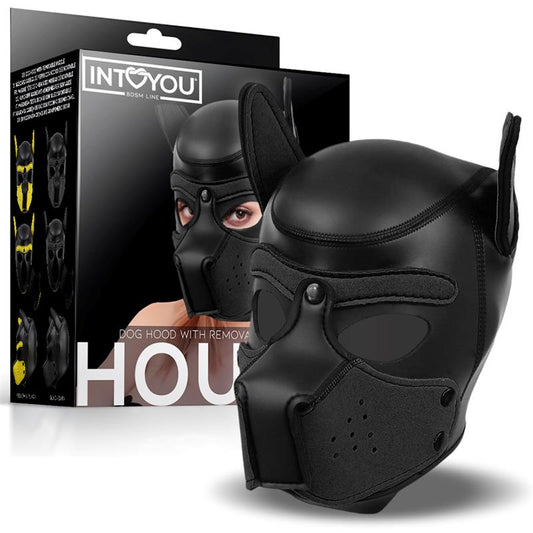 MASCHERA CANE  IN NEOPRENE MUSERUOLA RIMOVIBILE NERA TAGLIA UNICA