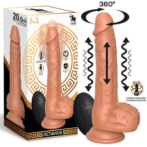 DILDO OCTAVIUS CON SPINTA E ONDEGGIAMENTO CON VIBRAZIONE