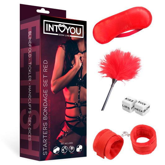 STARTERS BONDAGE SET 4 PEZZI ROSSO