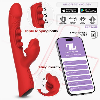 TRIXY VIBRATORE TRIPLO TAPPING CON BOCCA