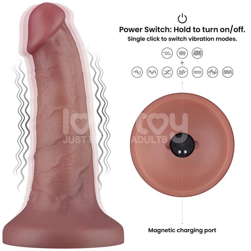 DILDO DUAL DENSITY VIBRANTE 16 cm