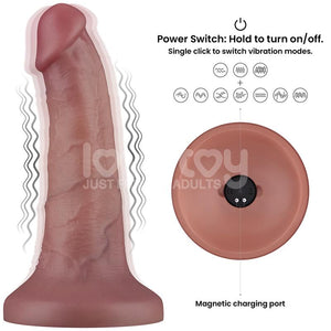 DILDO DUAL DENSITY VIBRANTE 16 cm
