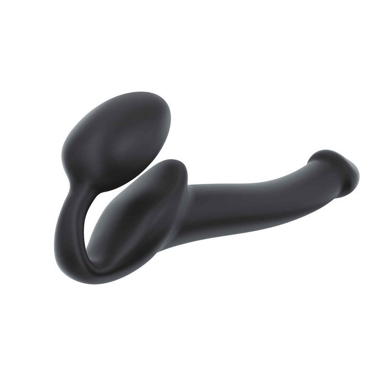 STRAPLESS  DILDO STRAP-ON FLESSIBILE IN SILICONE MORBIDO NERO S