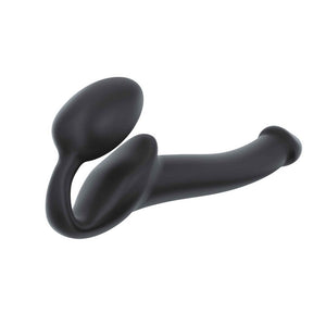 STRAPLESS  DILDO STRAP-ON FLESSIBILE IN SILICONE MORBIDO NERO S