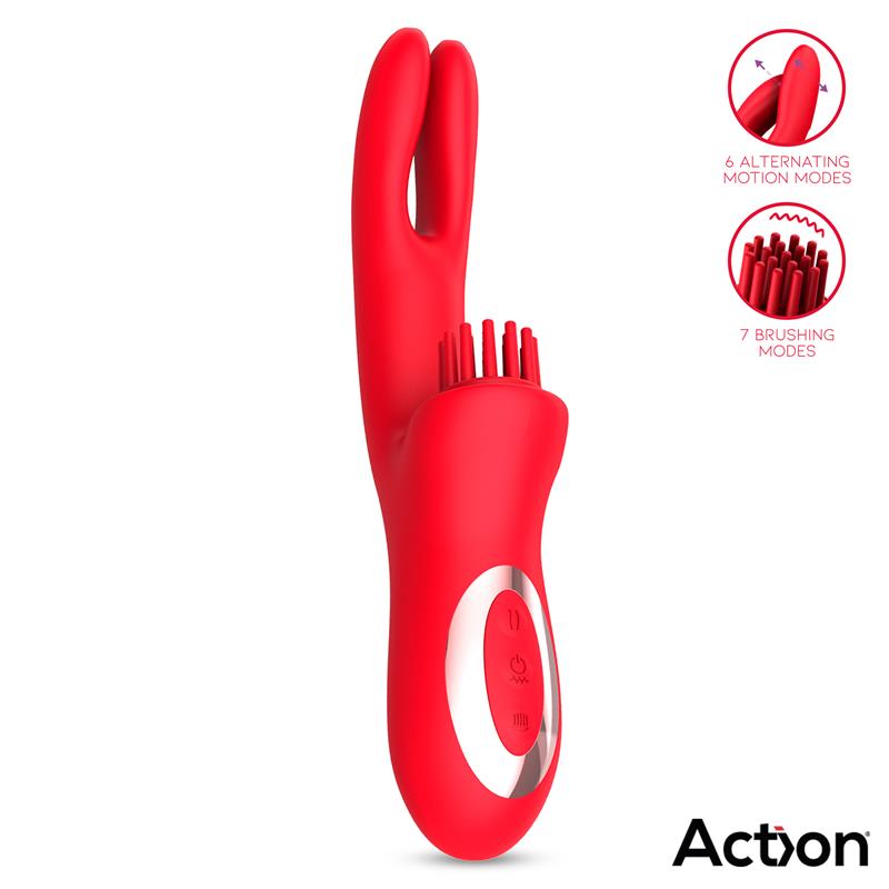 VIBRATORE BILMA CON SPAZZOLA E DOPPIO MOVIMENTO