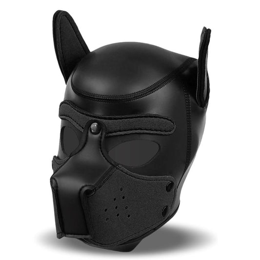 MASCHERA CANE  IN NEOPRENE MUSERUOLA RIMOVIBILE NERA TAGLIA UNICA