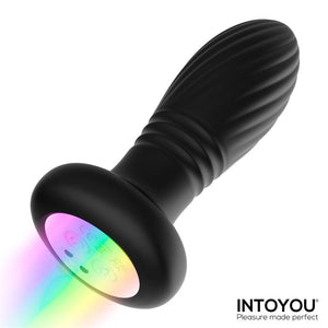 ANAL PLUG LUMINOSO CON MOVIMENTO E TELECOMANDO