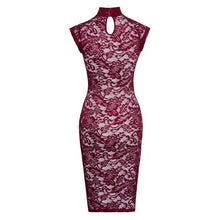 Carica l&#39;immagine nel visualizzatore di Gallery, ABITO SENZA MANICHE IN PIZZO DECORATO
