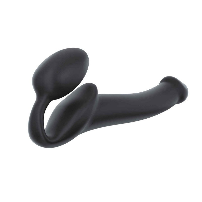STRAPLESS  DILDO STRAP-ON FLESSIBILE IN SILICONE MORBIDO NERO M