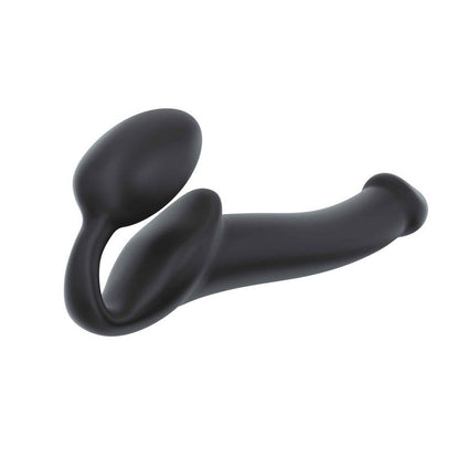 STRAPLESS  DILDO STRAP-ON FLESSIBILE IN SILICONE MORBIDO NERO M