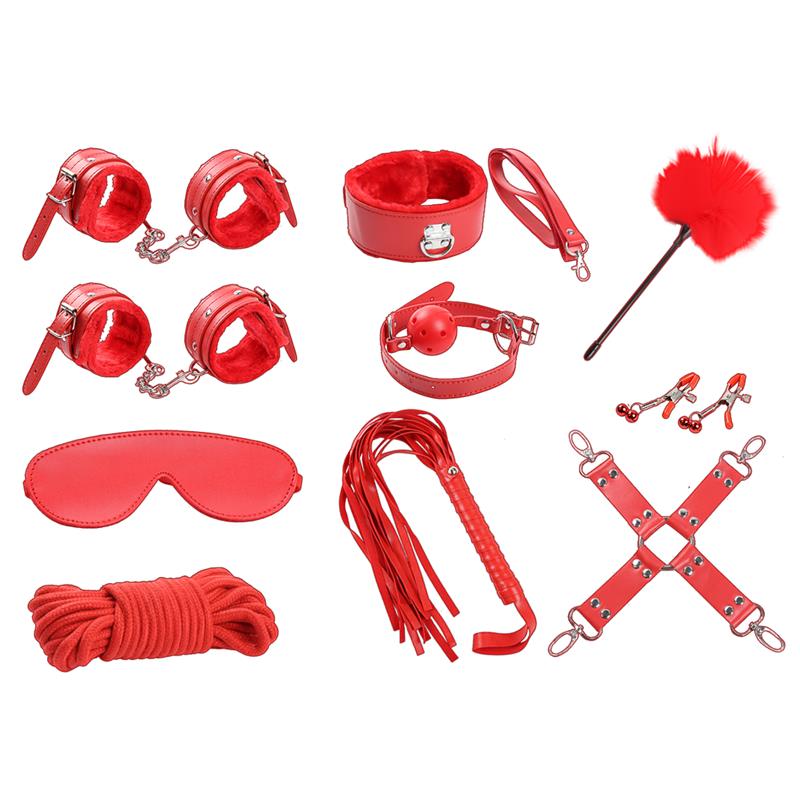 SET BONDAGE 10 PEZZI ROSSO