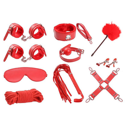 SET BONDAGE 10 PEZZI ROSSO
