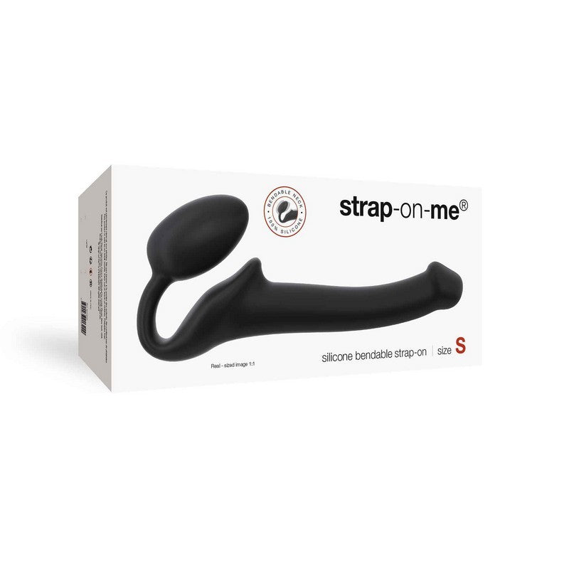 STRAPLESS  DILDO STRAP-ON FLESSIBILE IN SILICONE MORBIDO NERO S