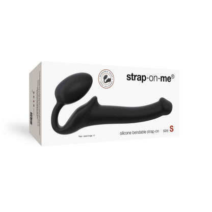 STRAPLESS  DILDO STRAP-ON FLESSIBILE IN SILICONE MORBIDO NERO S