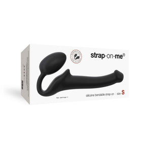 STRAPLESS  DILDO STRAP-ON FLESSIBILE IN SILICONE MORBIDO NERO S