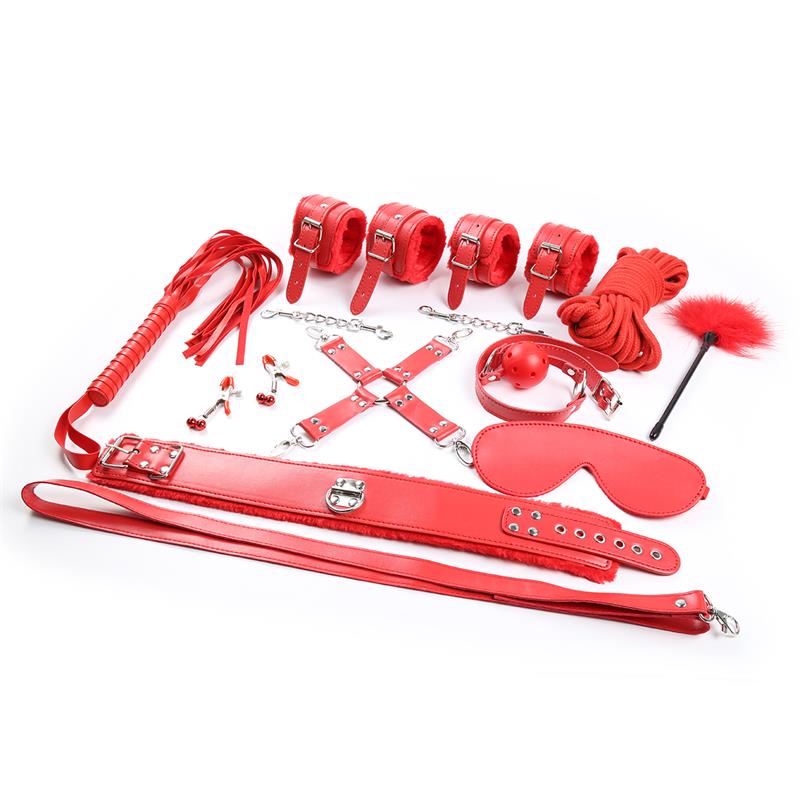 SET BONDAGE 10 PEZZI ROSSO