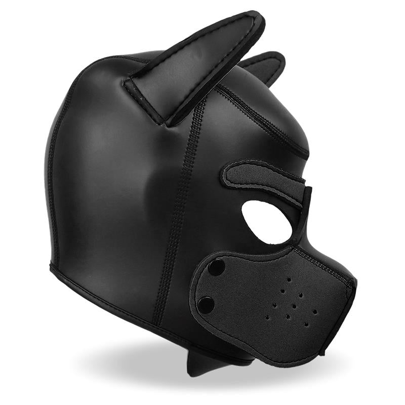 MASCHERA CANE  IN NEOPRENE MUSERUOLA RIMOVIBILE NERA TAGLIA UNICA