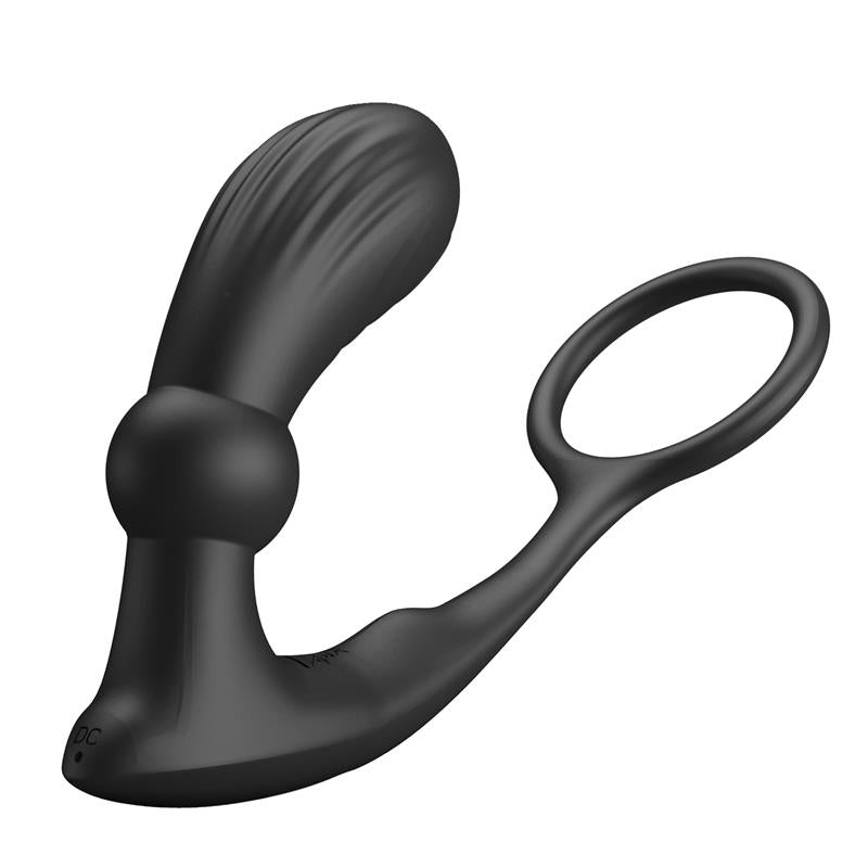 PLUG ANALE PROSTATICO VIBRANTE E PULSANTE CON ANELLO