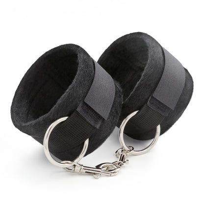 MANETTE  NERE IN VELCRO TOUGH LOVE CON CATENA EXTRA DA 40 CM