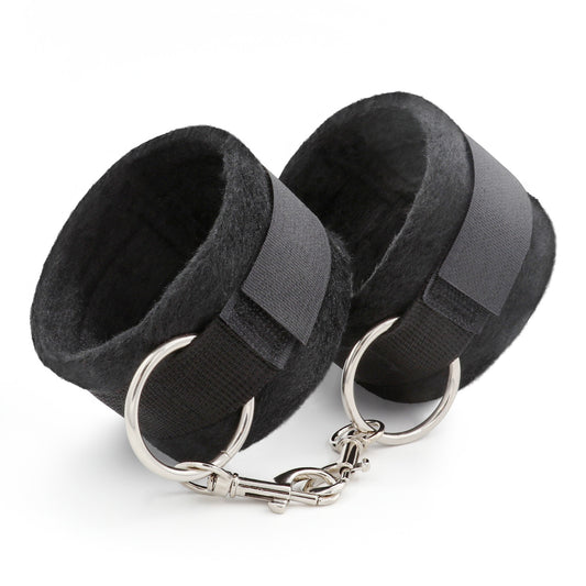 MANETTE  NERE IN VELCRO TOUGH LOVE CON CATENA EXTRA DA 40 CM
