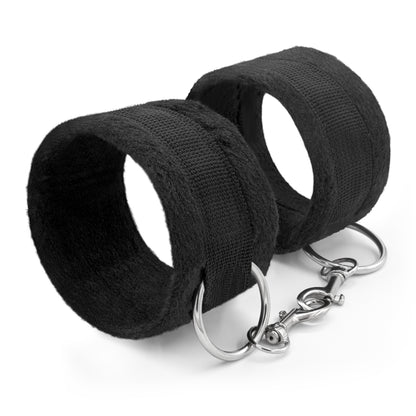 MANETTE  NERE IN VELCRO TOUGH LOVE CON CATENA EXTRA DA 40 CM
