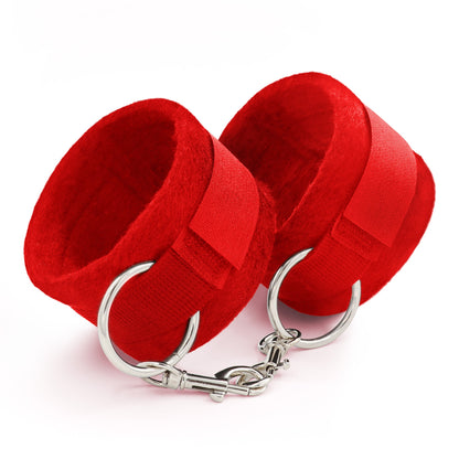 MANETTE  ROSSE IN VELCRO TOUGH LOVE CON CATENA EXTRA DA 40 CM
