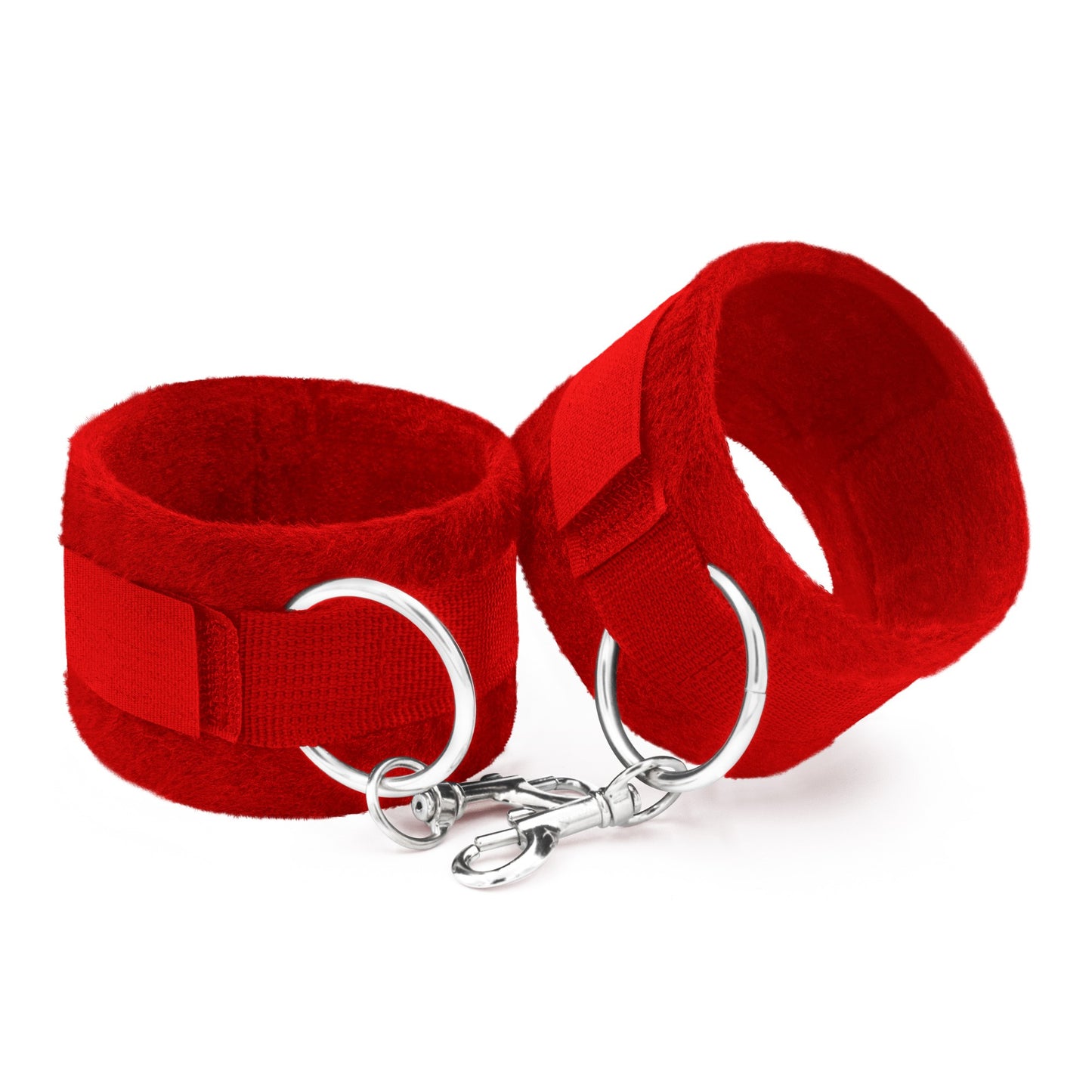 MANETTE  ROSSE IN VELCRO TOUGH LOVE CON CATENA EXTRA DA 40 CM