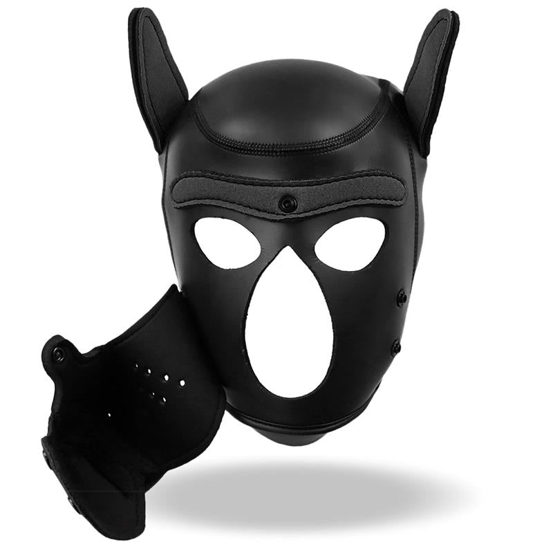 MASCHERA CANE  IN NEOPRENE MUSERUOLA RIMOVIBILE NERA TAGLIA UNICA