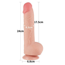 Carica l&#39;immagine nel visualizzatore di Gallery, DILDO DOPPIA DENSITA 24 CM
