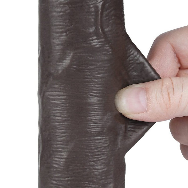 DILDO DOPPIA DENSITA 20 CM NERO