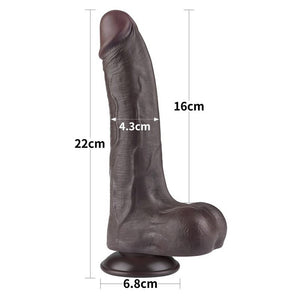 DILDO DOPPIA DENSITA 22 CM DONG BLACK