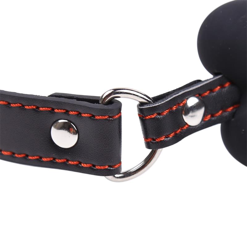 GAG BALL SILICONE 12 CM NERA