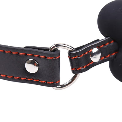 GAG BALL SILICONE 12 CM NERA