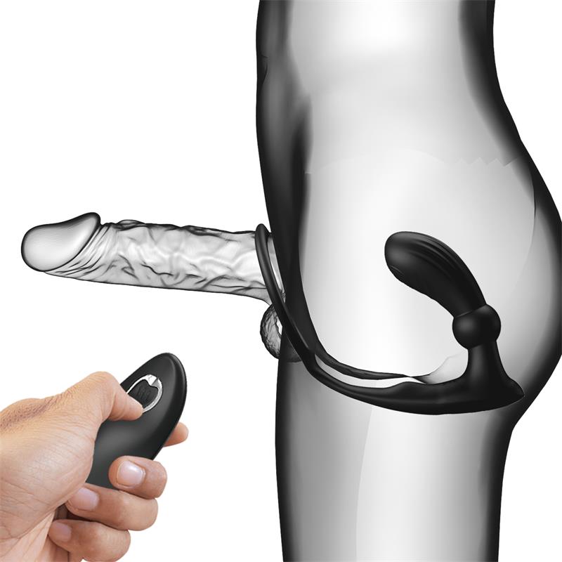 PLUG ANALE PROSTATICO VIBRANTE E PULSANTE CON ANELLO