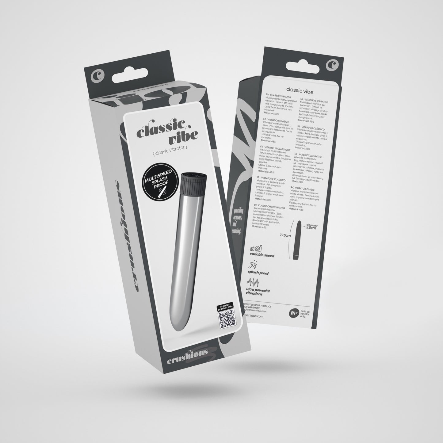 VIBRATORI CLASSIC VIBE CRUSHIOUS ARGENTO