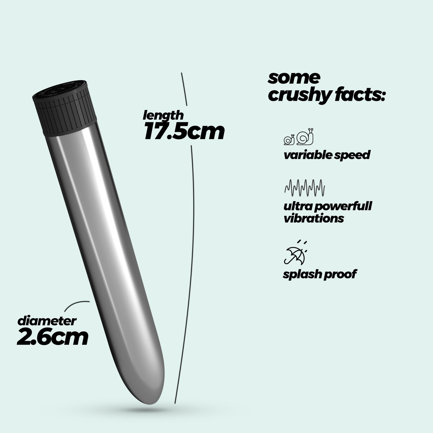 VIBRATORI CLASSIC VIBE CRUSHIOUS ARGENTO