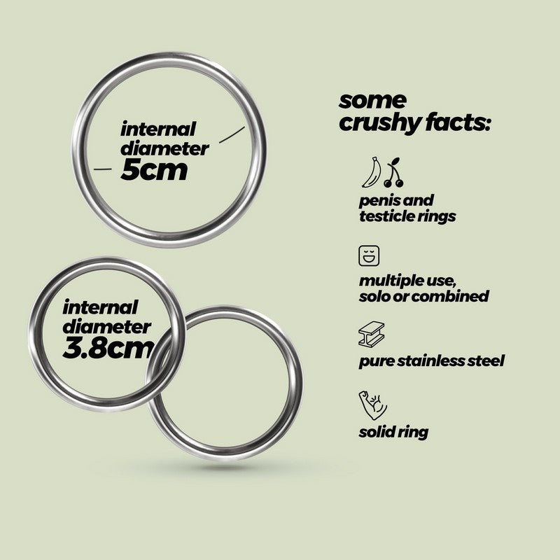 SET DI 3 COCKRING IN METALLO